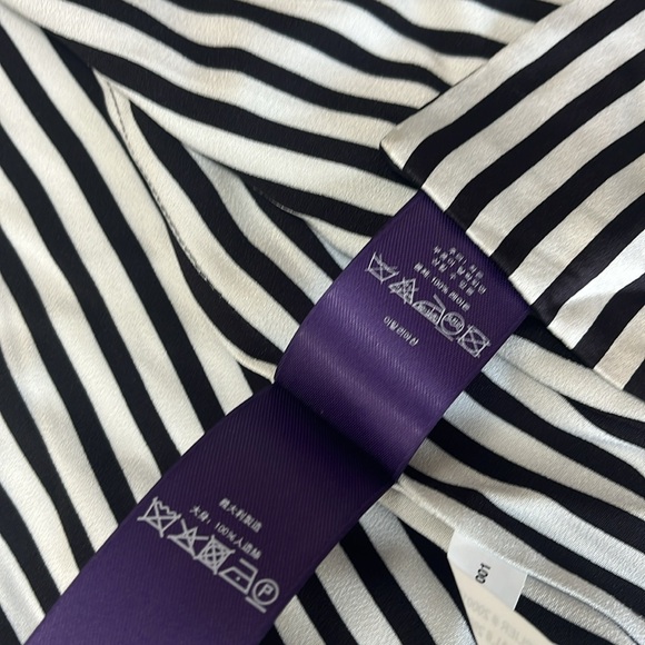 Ralph Lauren’s purple label black-white shiny viscose coat-dressing M in Italy. - Picture 11 of 16